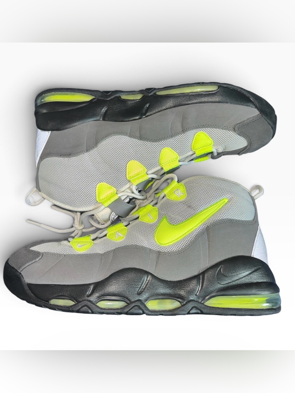 Nike Air Uptempo’95 Dark Pewter Volt’  Men's Air-Cushioned Sneakers